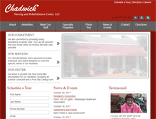 Tablet Screenshot of chadwickrehabcenter.com